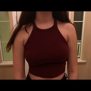 Forever 21 maroon halter top